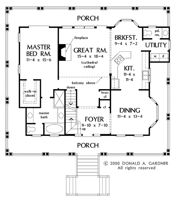 Architectural House Design - Country Floor Plan - Main Floor Plan #929-752