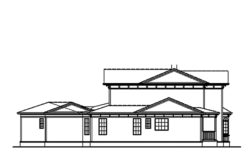 Home Plan - Exterior - Other Elevation for Traditional House Plan #54-315 - 4 bed, 4.5 bath