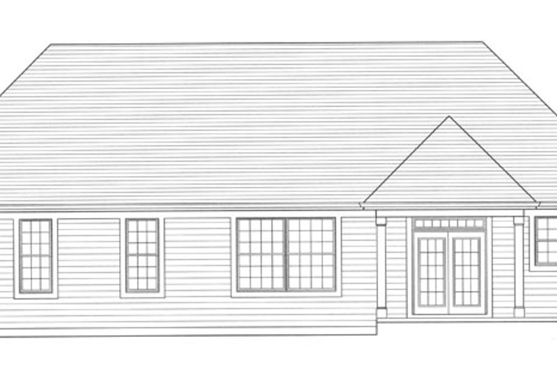 Architectural House Design - Exterior - Rear Elevation for Traditional House Plan #46-839 - 3 bed, 2 bath
