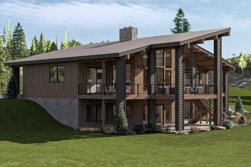 Home Plan - Exterior - Other Elevation 6 for Modern House Plan #455-814 - 1 bed, 1.5 bath