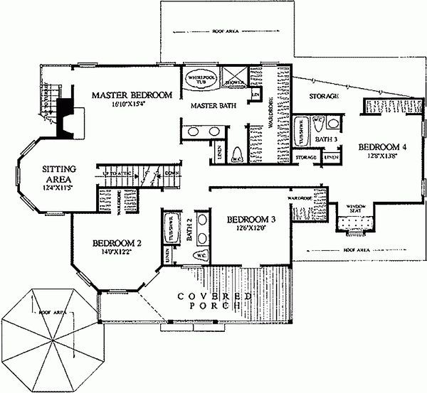 Victorian Floor Plan - Upper Floor Plan #137-249