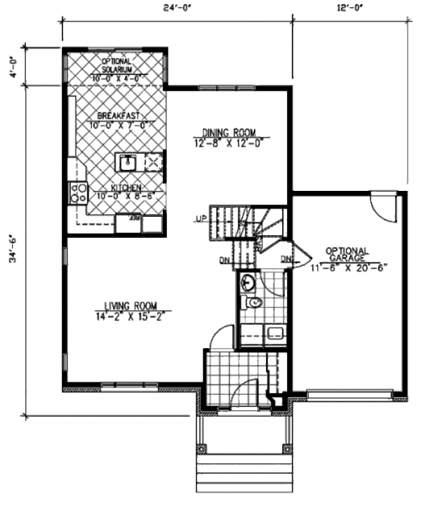 Southern Floor Plan - Main Floor Plan #138-263