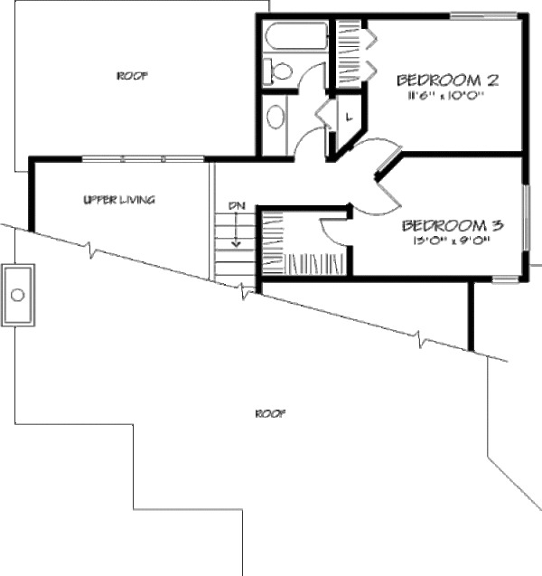 Home Plan - Traditional Floor Plan - Upper Floor Plan #320-327