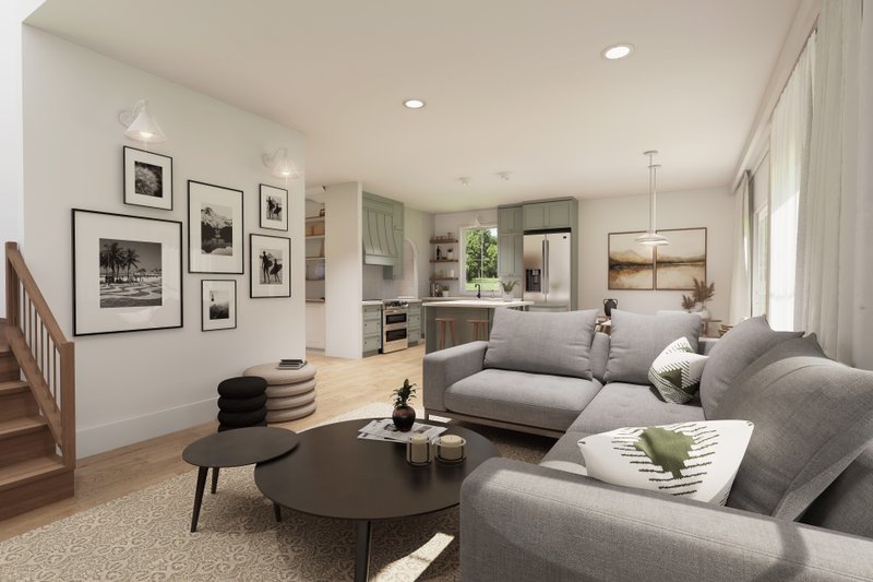 Dream House Plan - Interior - Family Room for Contemporary House Plan #23-2825 - 3 bed, 1.5 bath