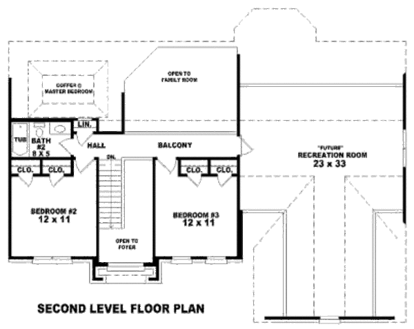 European Floor Plan - Upper Floor Plan #81-13676