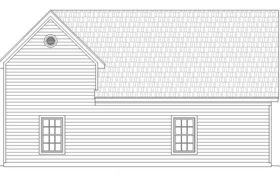 Exterior - Rear Elevation for Country House Plan #932-198, 0 bath
