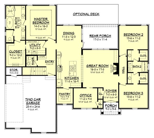 Architectural House Design - Country Floor Plan - Main Floor Plan #430-167