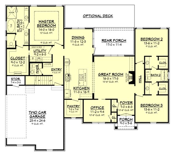 House Design - Country Floor Plan - Main Floor Plan #430-167