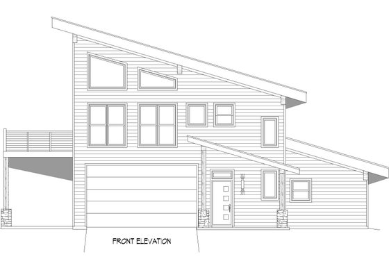 Exterior - Front Elevation 3 for Modern House Plan #932-657 - 3 bed, 2.5 bath