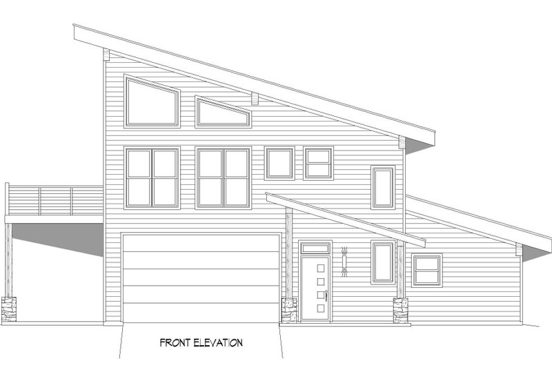 Architectural House Design - Exterior - Front Elevation 3 for Modern House Plan #932-657 - 3 bed, 2.5 bath