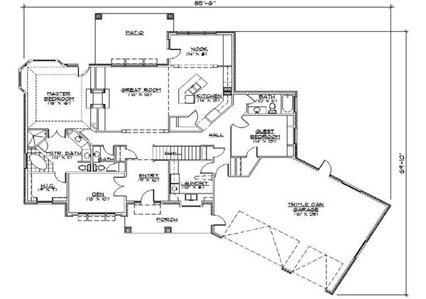 European Floor Plan - Main Floor Plan #5-271