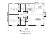 Country Style House Plan - 2 Beds 1 Baths 1000 Sq/Ft Plan #932-163 