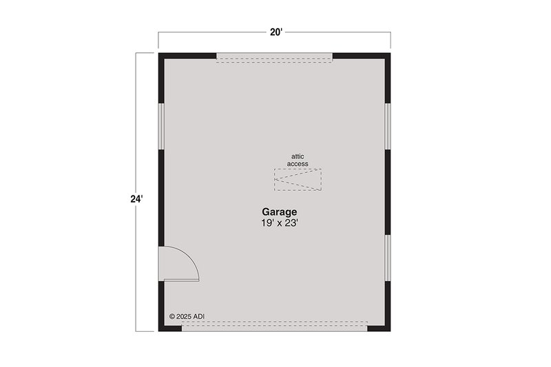 House Blueprint - Floor Plan - Main Floor for Craftsman House Plan #124-1421, 0 bath
