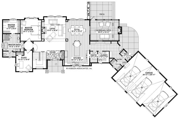 Country Floor Plan - Main Floor Plan #928-333