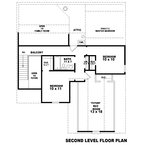 European Floor Plan - Upper Floor Plan #81-13622