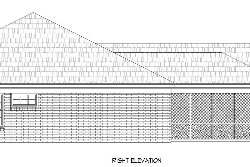 House Blueprint - Exterior - Other Elevation 1 for Country House Plan #932-1443 - 3 bed, 3 bath
