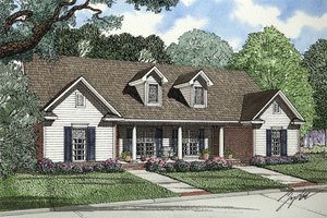 Country Exterior - Front Elevation Plan #17-2562