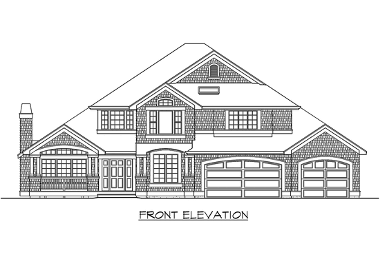 Exterior - Other Elevation for Country House Plan #132-146 - 4 bed, 3.5 bath