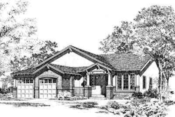 Exterior - Front Elevation for Traditional House Plan #312-342 - 3 bed, 2 bath
