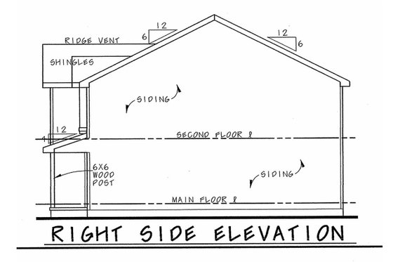 Exterior - Other Elevation 1 for Traditional House Plan #20-2177 - 3 bed, 2.5 bath