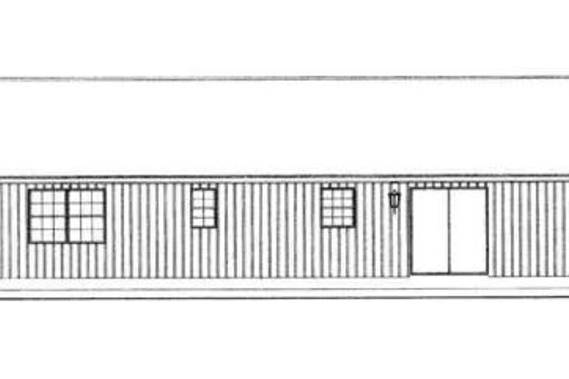 Home Plan - Exterior - Rear Elevation for Ranch House Plan #72-225 - 3 bed, 2 bath