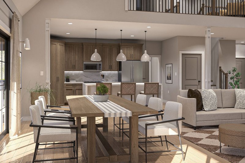 Dream House Plan - Interior - Dining Room 2 for Farmhouse House Plan #455-404 - 3 bed, 3.5 bath