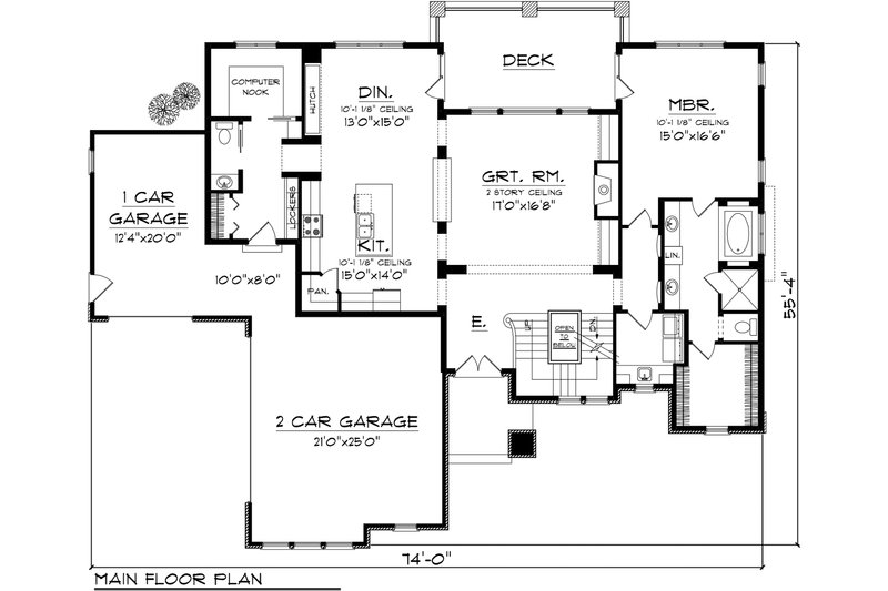 Tudor Style House Plan - 4 Beds 3.5 Baths 3043 Sq/Ft Plan #70-1141 ...