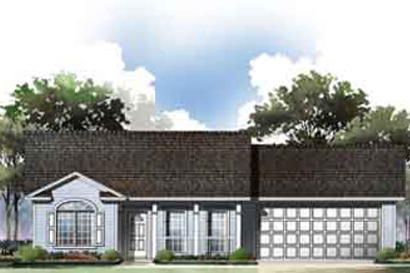Architectural House Design - Traditional Exterior - Front Elevation Plan #21-166