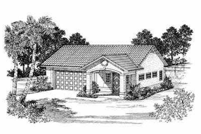 Dream House Plan - Mediterranean Exterior - Front Elevation Plan #72-265