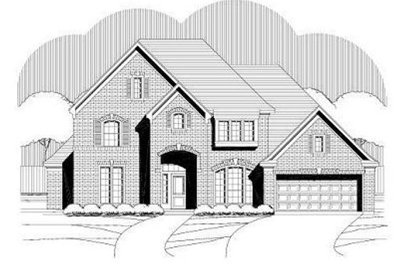 Exterior - Front Elevation for Colonial House Plan #411-771 - 4 bed, 3.5 bath
