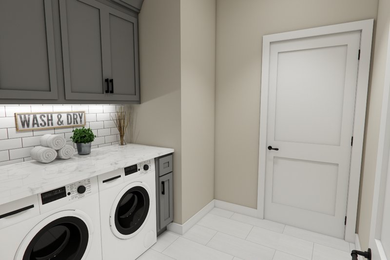 Home Plan - Interior - Laundry for Bungalow House Plan #51-1399 - 3 bed, 2 bath
