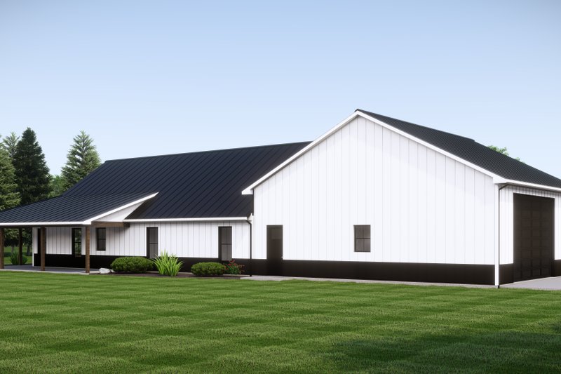 House Design - Exterior - Rear Elevation 1 for Barndominium House Plan #1064-293 - 3 bed, 2.5 bath