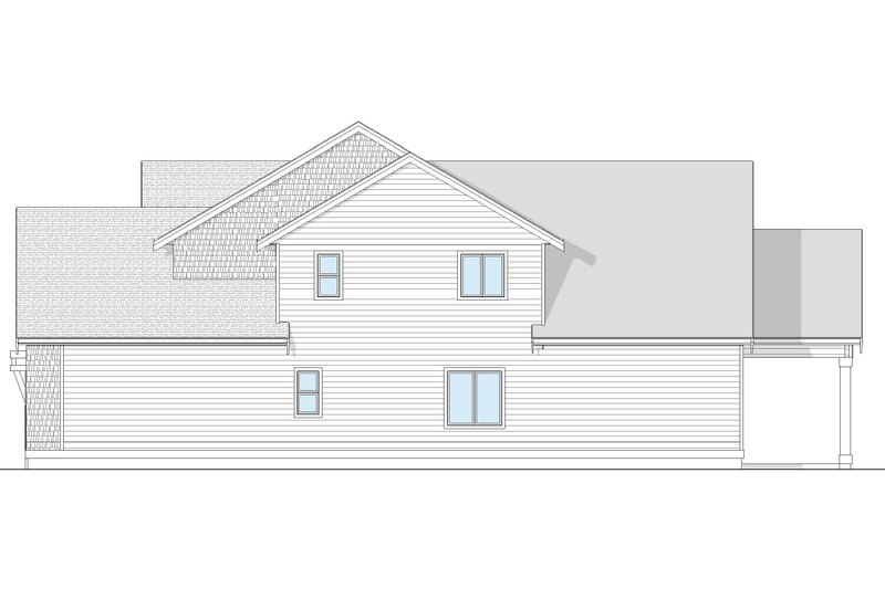 Dream House Plan - Exterior - Rear Elevation 1 for Farmhouse House Plan #1114-20 - 3 bed, 2.5 bath