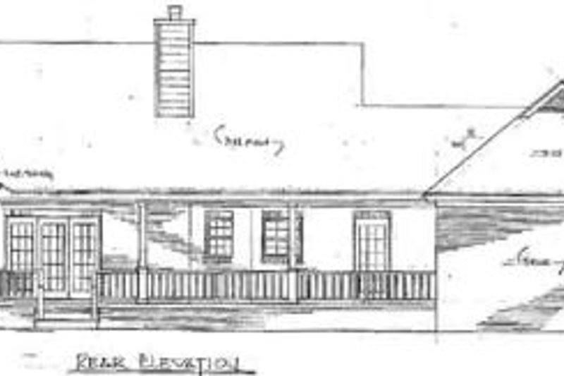Home Plan - Exterior - Rear Elevation for Traditional House Plan #14-118 - 3 bed, 2 bath