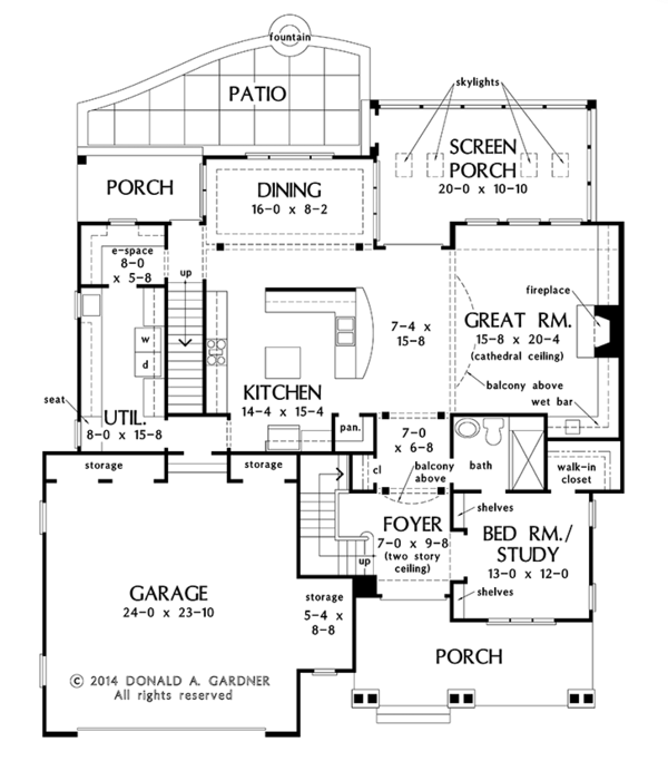 Home Plan - Colonial Floor Plan - Main Floor Plan #929-977