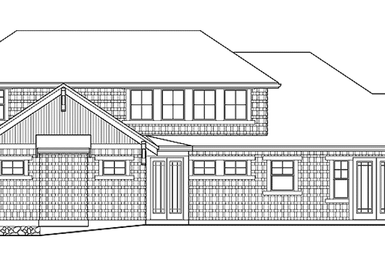 Exterior - Rear Elevation for Craftsman House Plan #132-468 - 3 bed, 2.5 bath