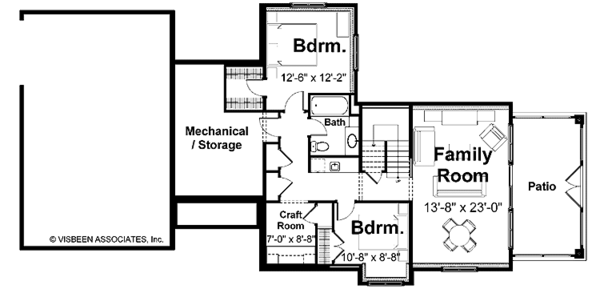 House Plan Design - Traditional Floor Plan - Lower Floor Plan #928-165