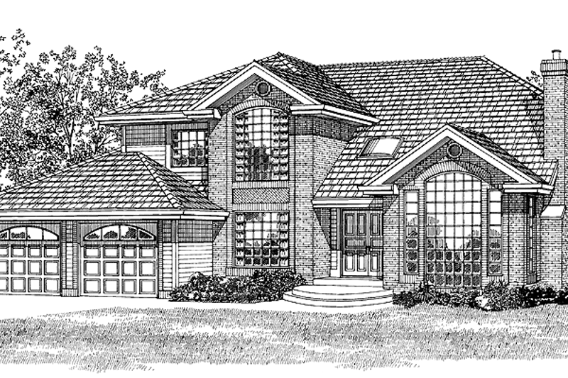 Dream House Plan - Exterior - Front Elevation 4 for Traditional House Plan #47-855 - 3 bed, 3 bath