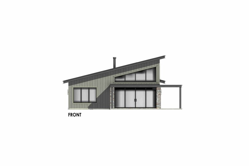 House Plan Design - Exterior - Front Elevation 8 for Modern House Plan #1096-118 - 2 bed, 2 bath