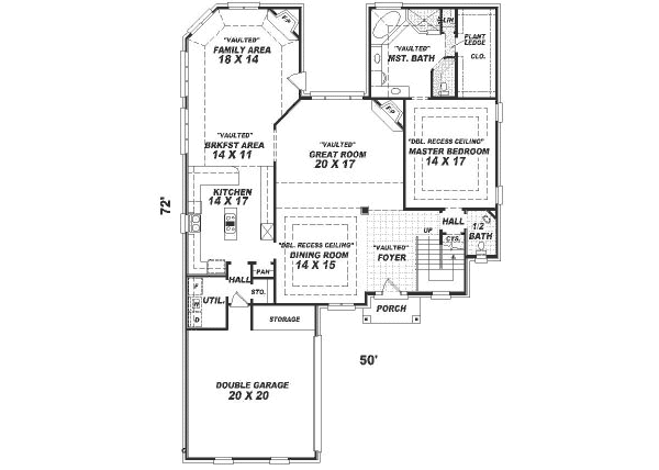 Traditional Floor Plan - Main Floor Plan #81-334