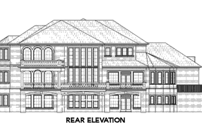 Home Plan - Classical Exterior - Rear Elevation Plan #119-363