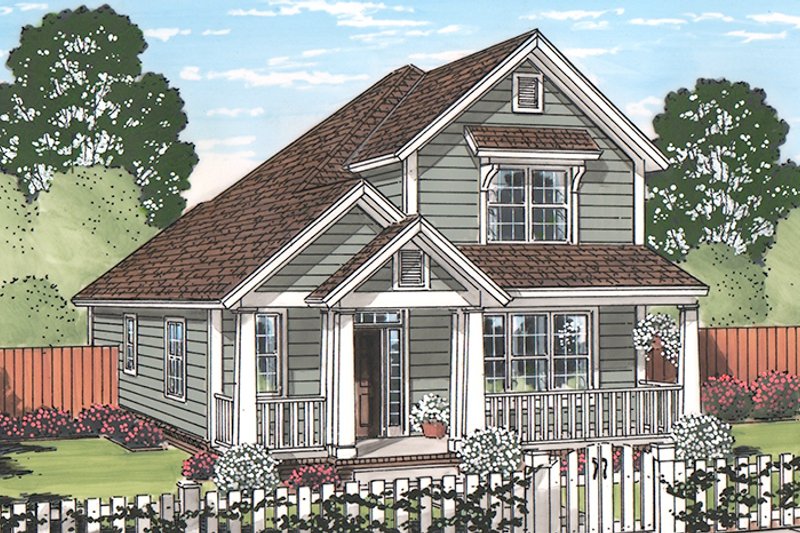 Dream House Plan - Exterior - Front Elevation 3 for Country House Plan #513-2165 - 3 bed, 2.5 bath