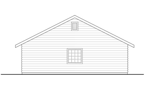 Exterior - Rear Elevation for Log House Plan #124-1104, 0 bath