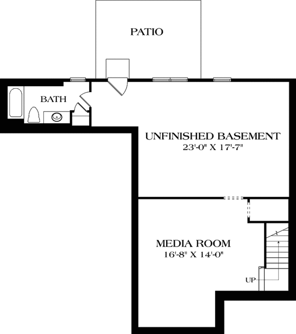 Architectural House Design - Traditional Floor Plan - Lower Floor Plan #453-501