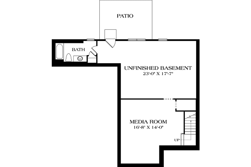 House Blueprint - Floor Plan - Lower Floor for Traditional House Plan #453-501 - 3 bed, 3.5 bath