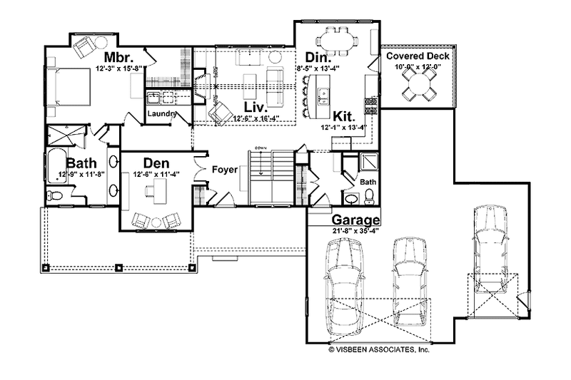 Home Plan - Floor Plan - Main Floor for Craftsman House Plan #928-121 - 3 bed, 2.5 bath