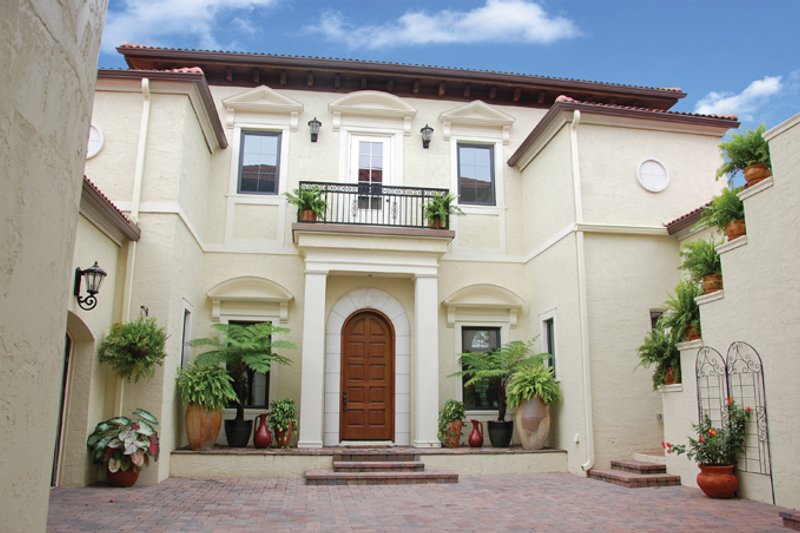Architectural House Design - Exterior - Front Elevation 4 for Mediterranean House Plan #1058-17 - 5 bed, 4 bath