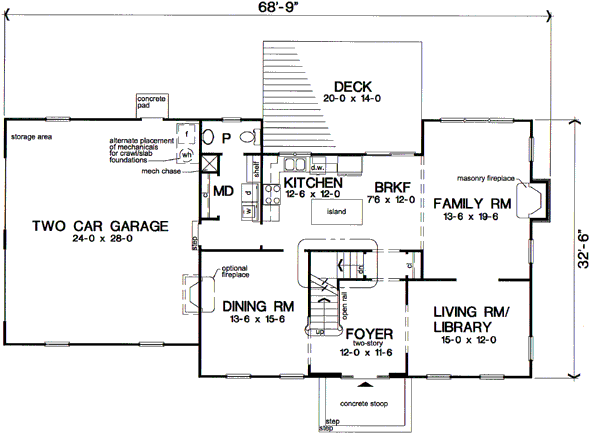Traditional Floor Plan - Main Floor Plan #312-837