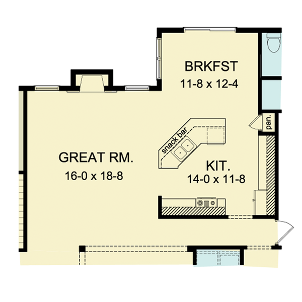 House Plan Design - Ranch Floor Plan - Main Floor Plan #1010-34