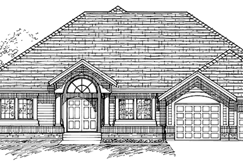 House Plan Design - Exterior - Front Elevation 3 for Ranch House Plan #47-1003 - 3 bed, 2.5 bath